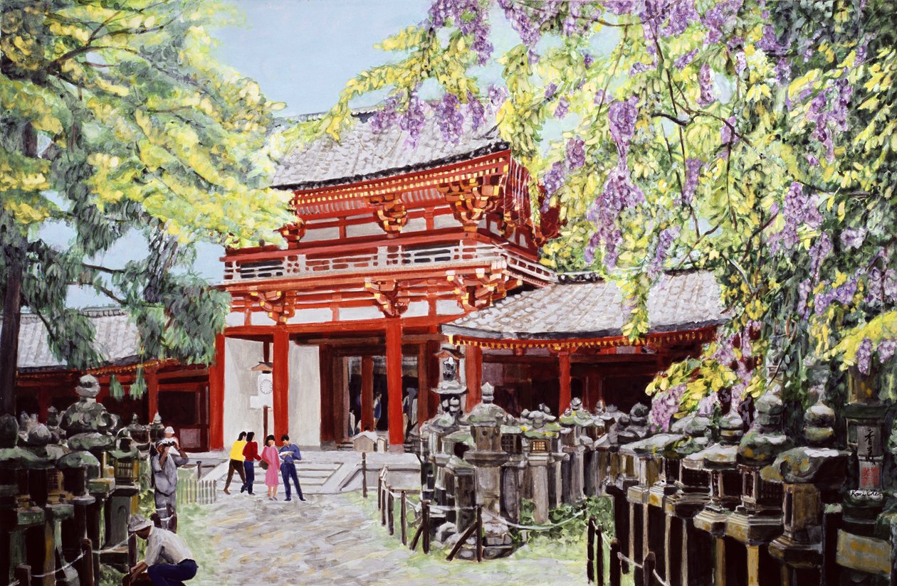 When Wisterias Blossom, 1989 (gouache på rispapper) av Komi Chen