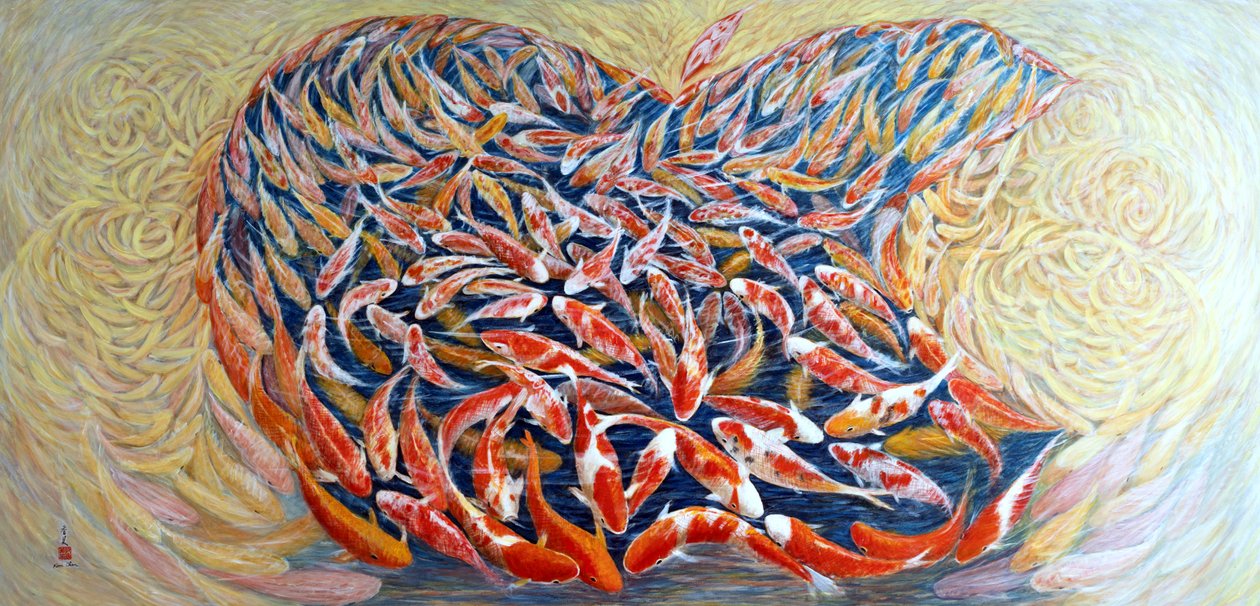 Jag är bäst, 2013 (österländsk gouache på rispapper) av Komi Chen