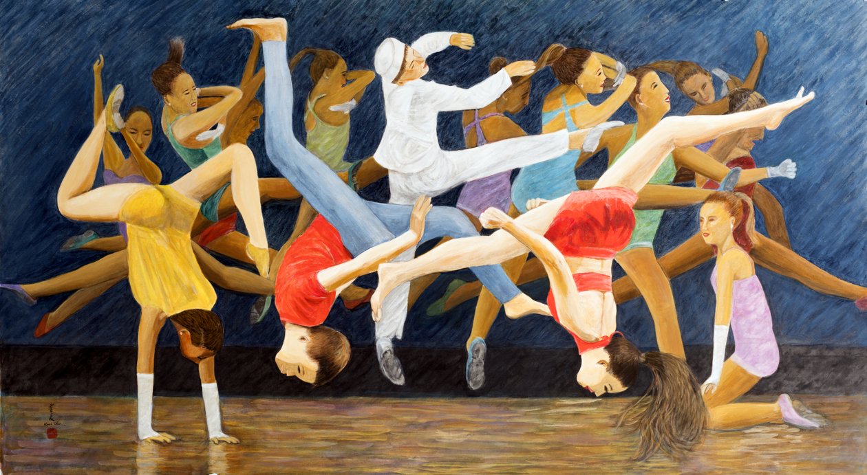 Precious Children, 2014 (österländsk gouache på rispapper) av Komi Chen