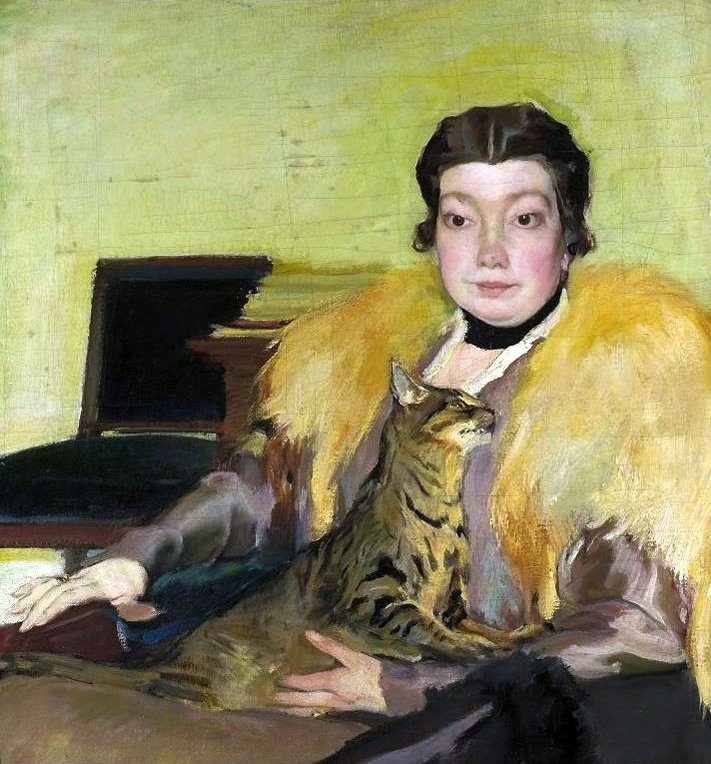 Portrait of Michalina Krzyzanowska, the artists wife.  av Konrad Krzyzanowski