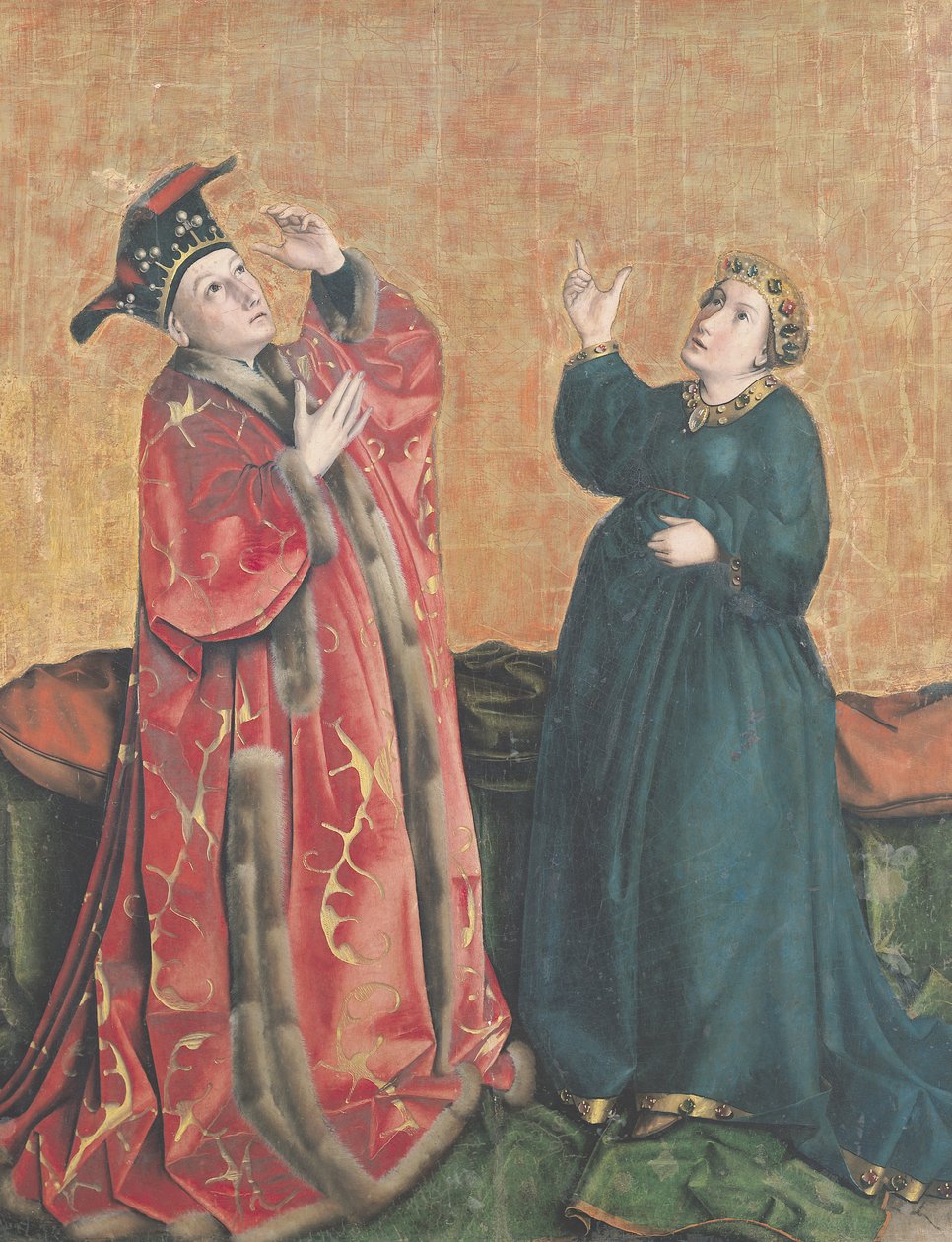 Mfalme Augustus (63-14 KK) na Tiburtine Sibyl, kutoka Madhabahuni ya Mirror of Salvation, c.1435 swed av Konrad Witz