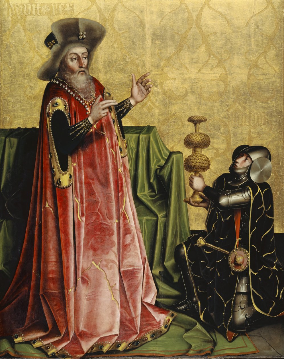 Abischai före David från Heilspiegel-altartavlan, ca 1435 (blandmaterial på ekpanel) av Konrad Witz