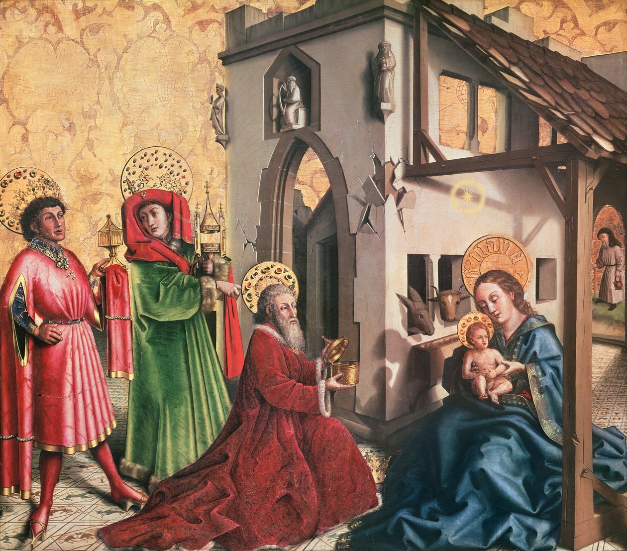 Tillbedjan av Magi, c.1444 av Konrad Witz