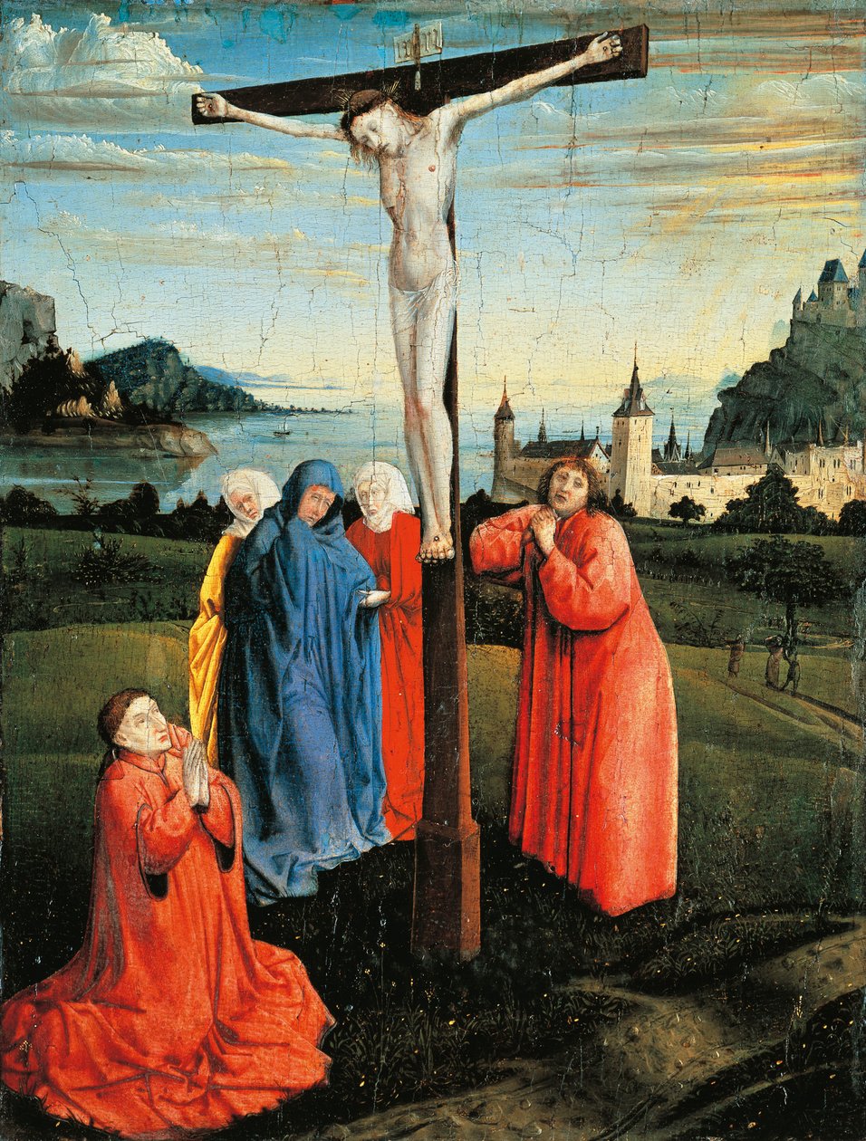 Kristus på korset, ca 1430-33 (olja på panel) av Konrad Witz