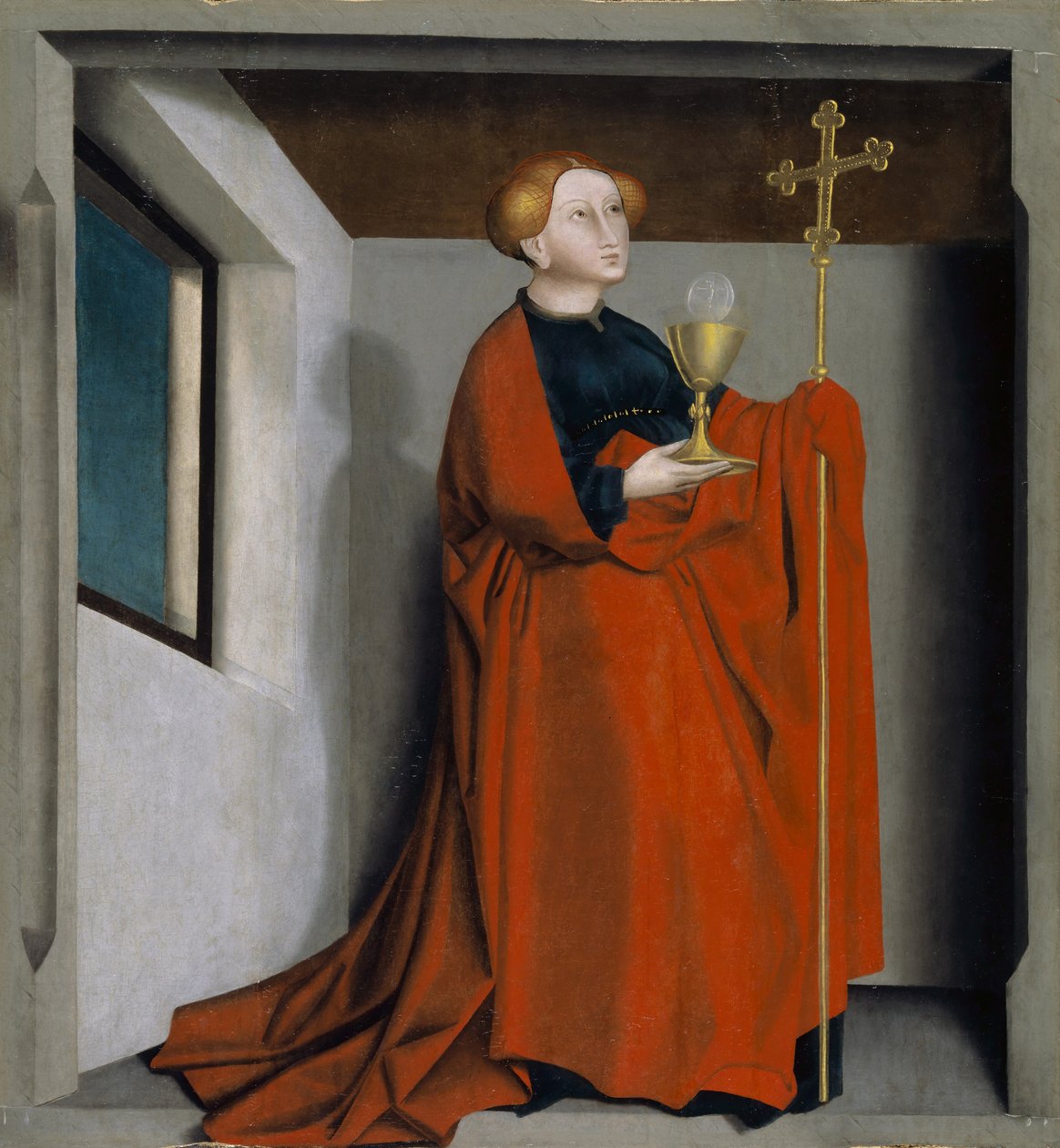 Ecclesia från Heilspiegel-altartavlan, ca 1435 (blandmaterial på ekpanel) av Konrad Witz
