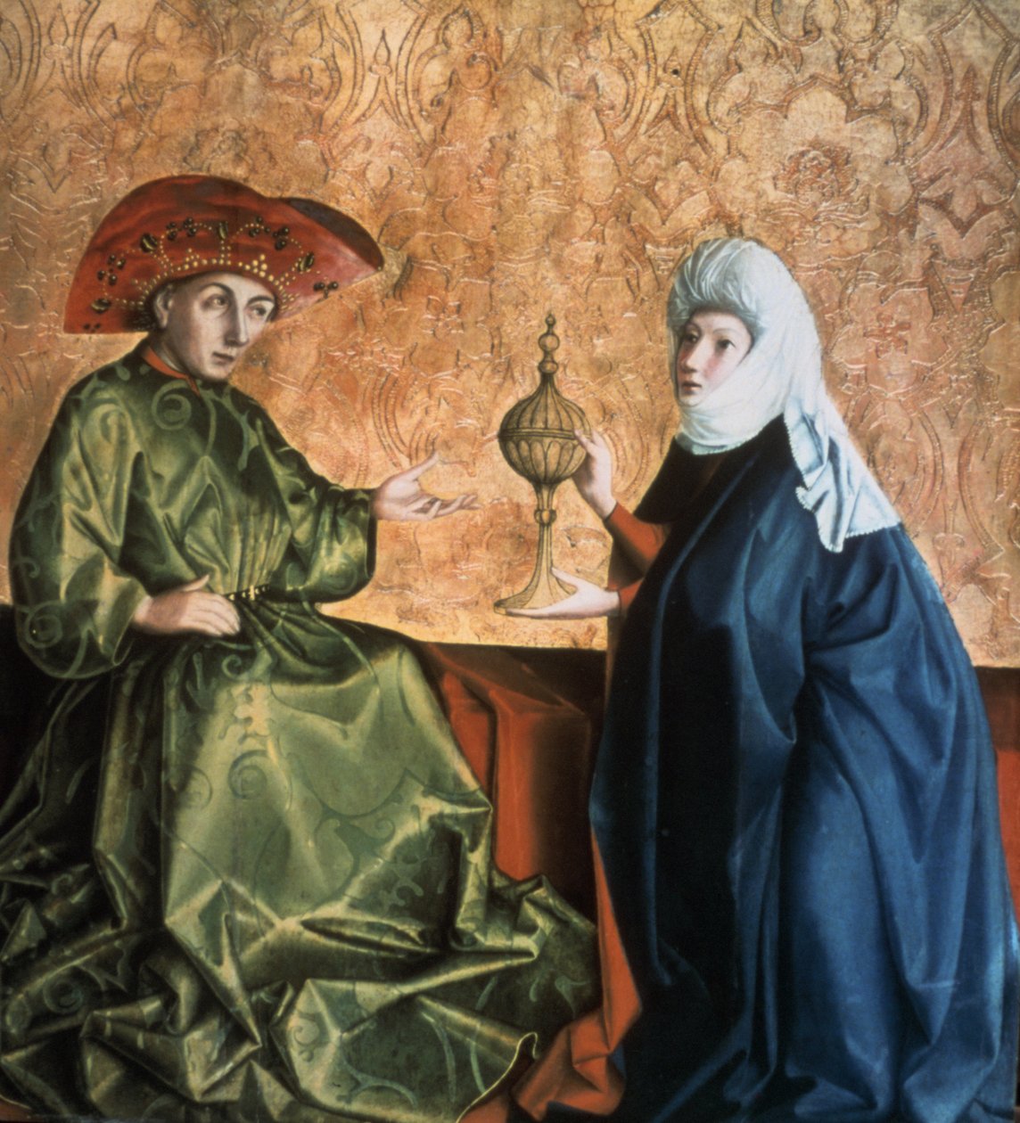 Kung Salomo och drottningen av Saba, 1435. av Konrad Witz