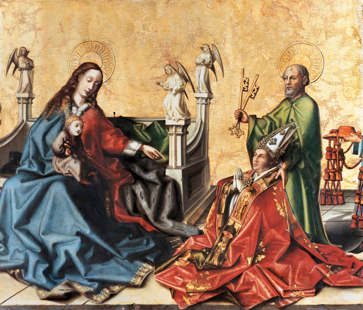 Presentationen av kardinal av Mies till jungfrun. Målning av Konrad Witz, ca 1444 av Konrad Witz