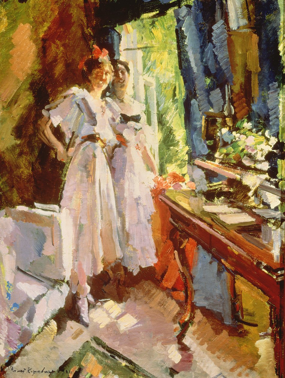 Vid det öppna fönstret, 1916 av Konstantin Alekseevich Korovin