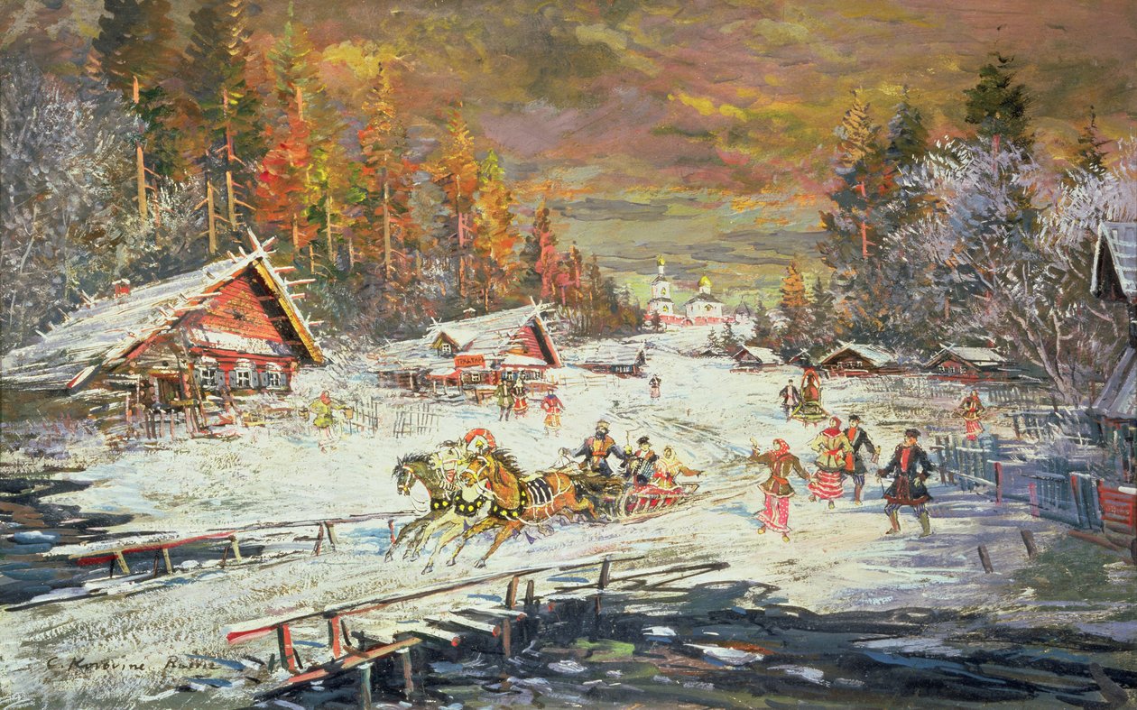 Den ryska vintern 1900-10 av Konstantin Alekseevich Korovin
