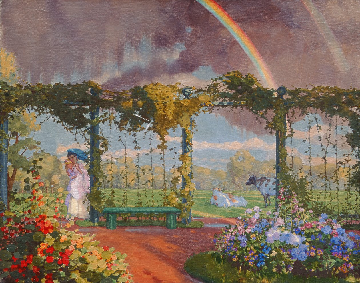 Landskap med regnbåge, 1915 av Konstantin Andreevic Somov