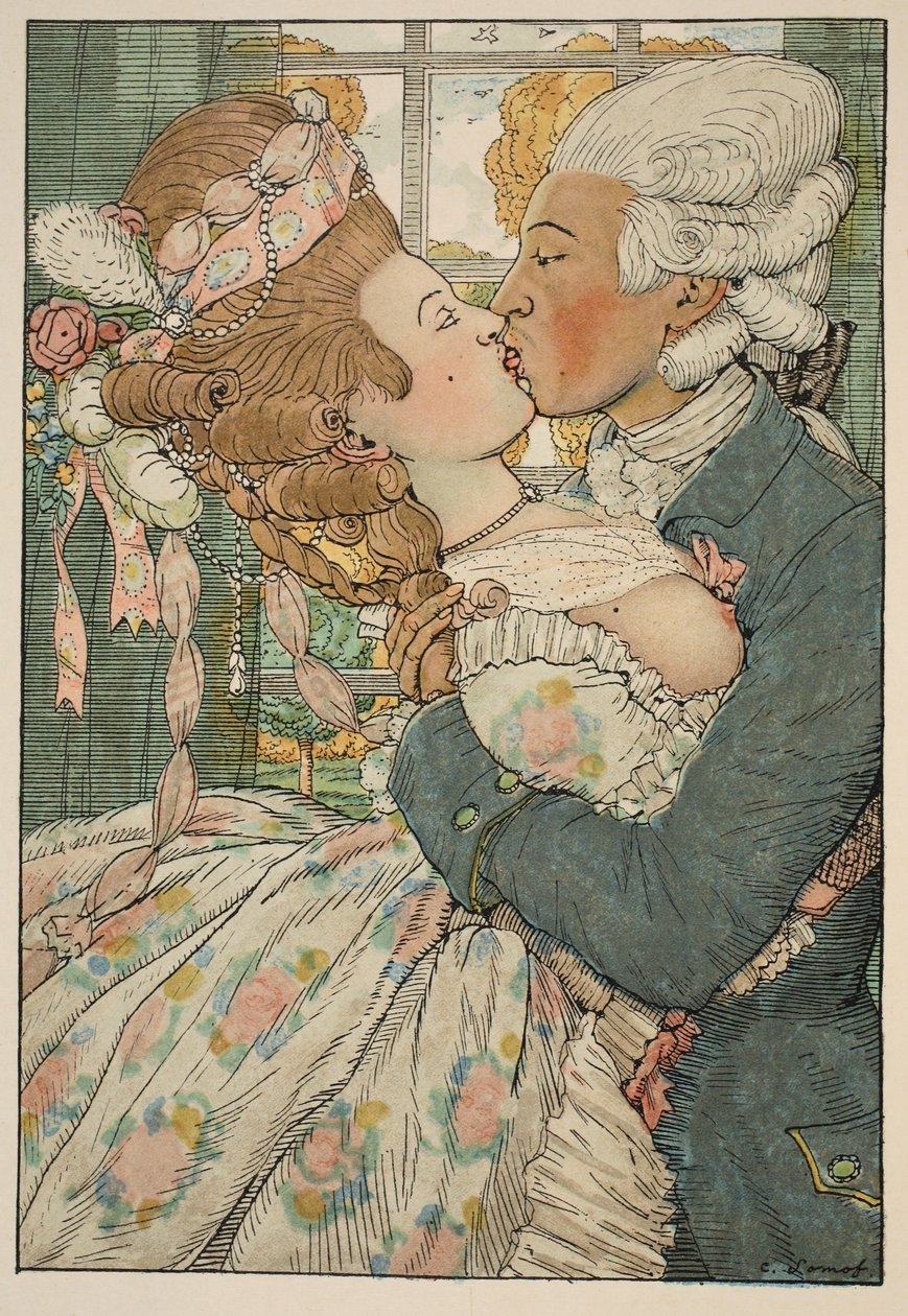 Kyssen, 1918 av Konstantin Andreevic Somov