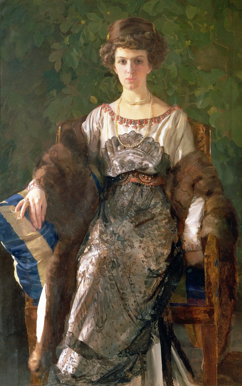 Porträtt av Ewfimia Nosova, 1911 av Konstantin Andreevic Somov