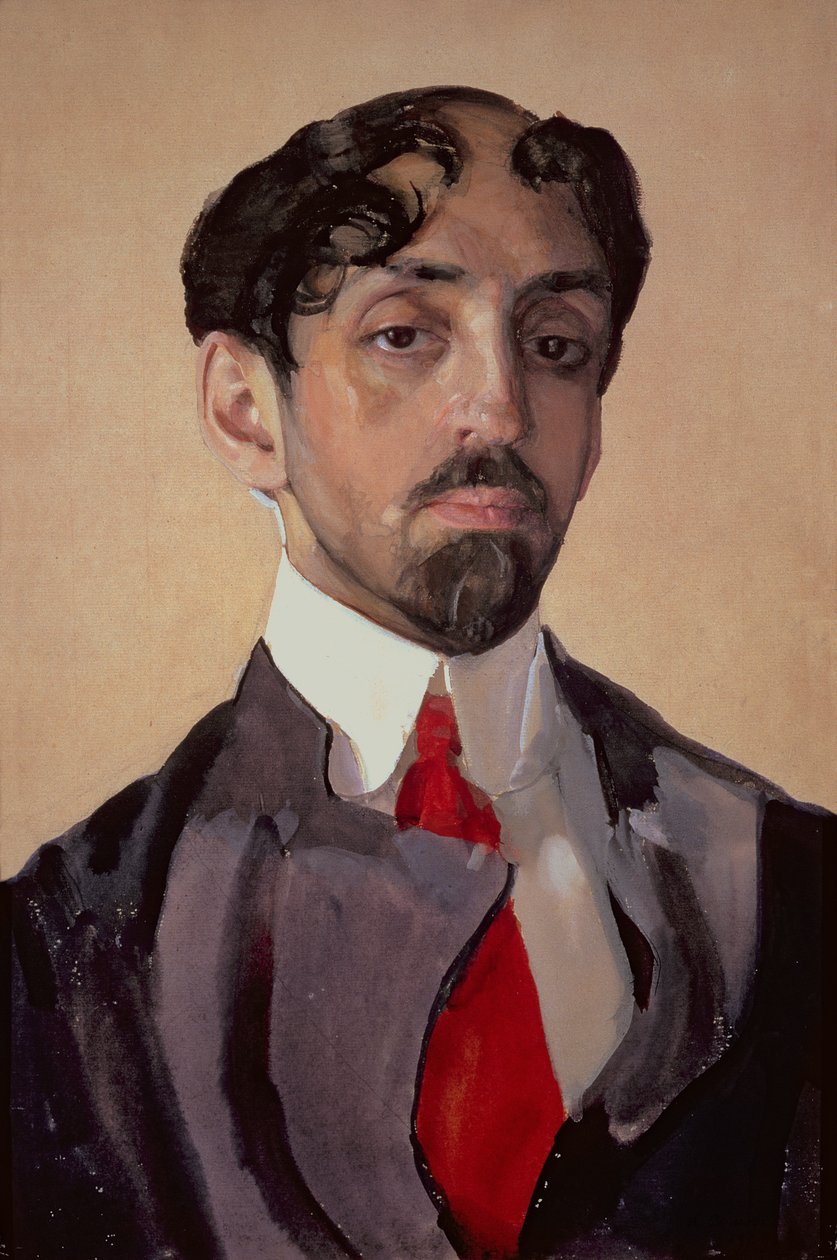 Porträtt av Michail Kuzmin (1875-1936), 1909 av Konstantin Andreevic Somov