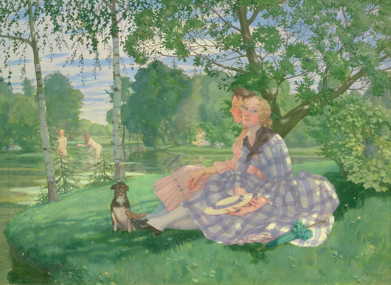 Sommaren 1919 (olja på kartong) av Konstantin Andreevic Somov