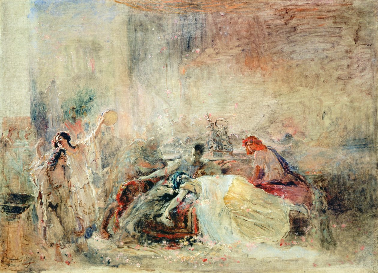 Kifo cha Klaudio Kaisari Nero (AD 37-68) av Konstantin Egorovich Makovsky