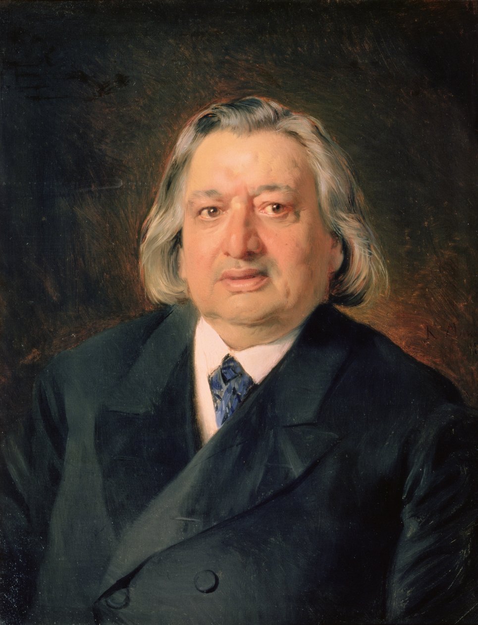 Portræt af Ossip Petrov (1807-78), 1870 swed av Konstantin Egorovich Makovsky