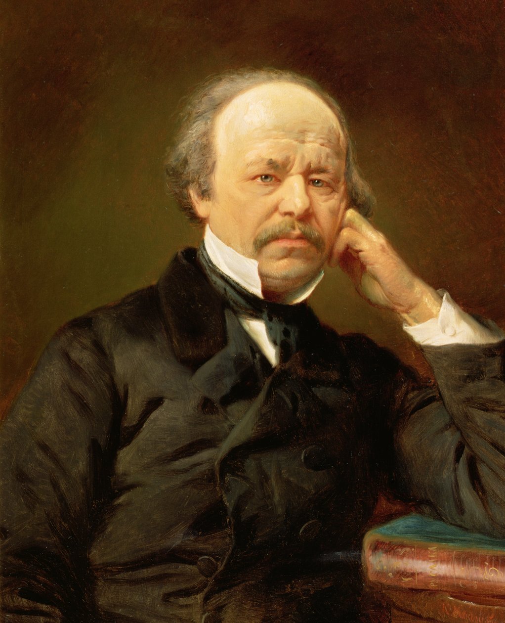 Porträtt av kompositören Aleksandr Sergeyvich Dargomyzhsky (1813-69) av Konstantin Egorovich Makovsky
