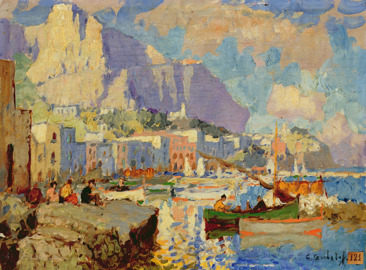 Capri sjöfall av Konstantin Ivanovich Gorbatov