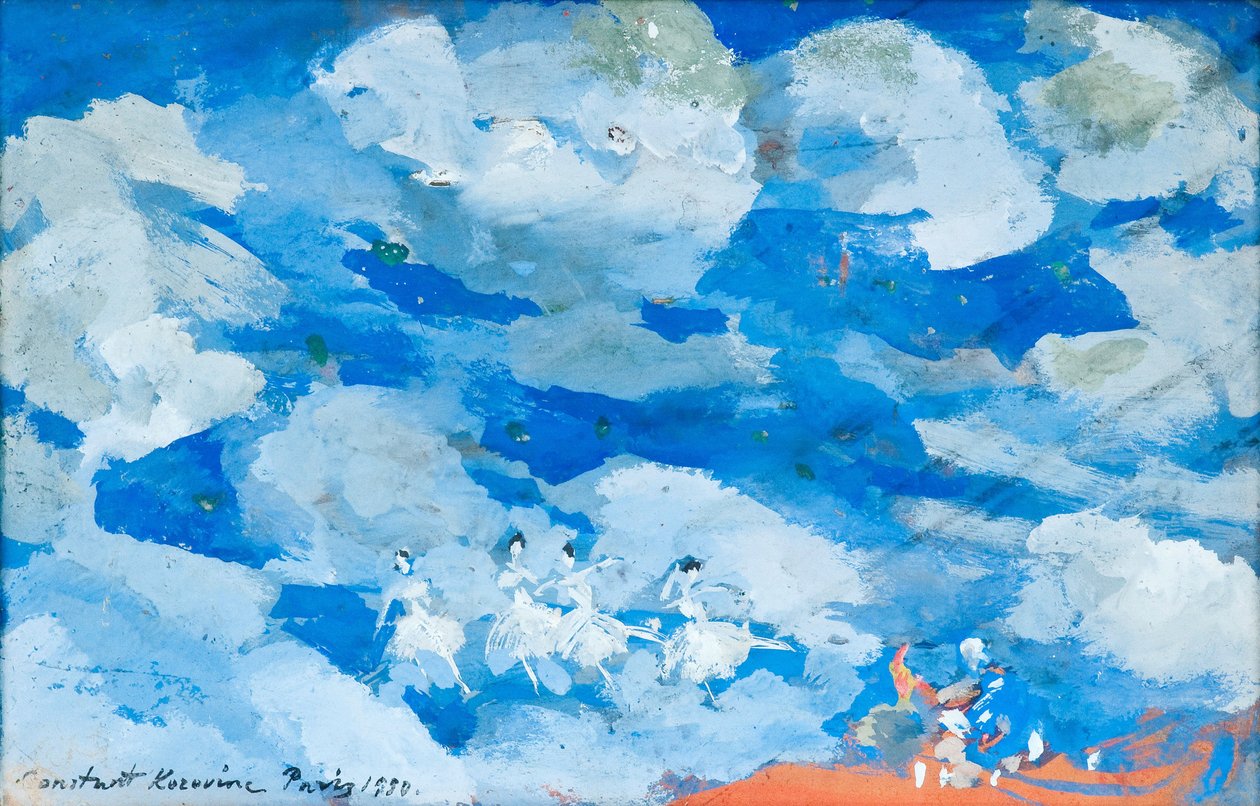 Balettdansös, 1930 av Konstantin Alekseevich Korovin