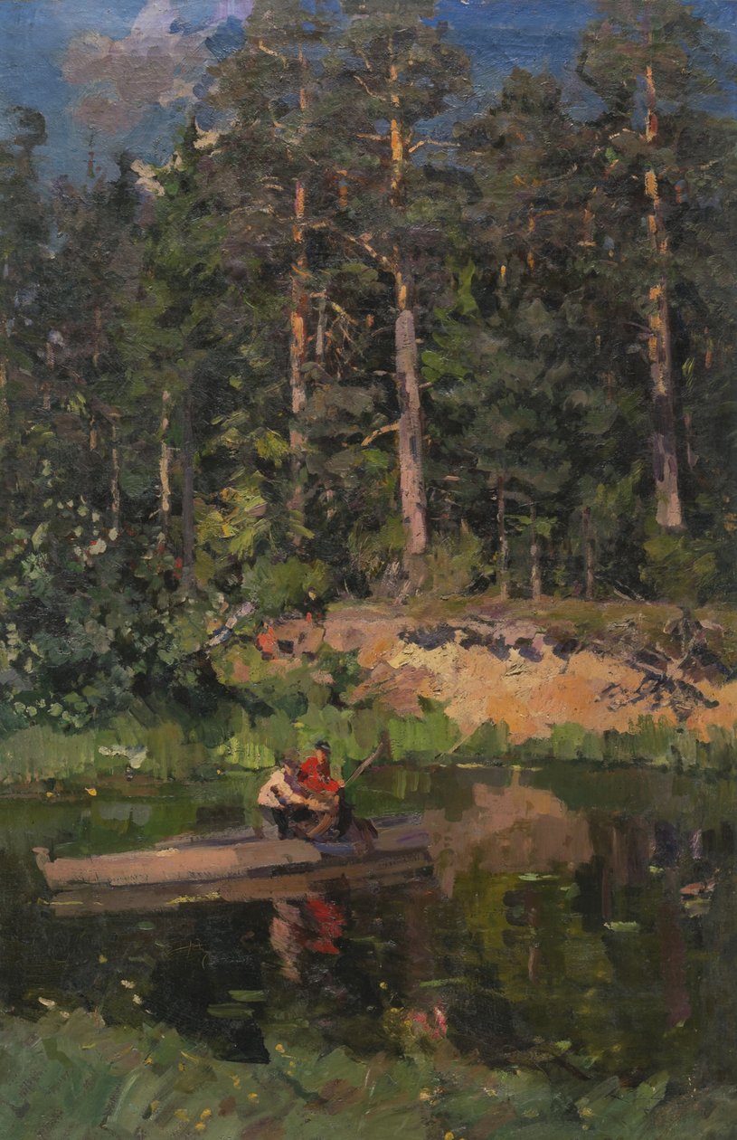 Fiskare i Okhotino, 1916 av Konstantin Alekseevich Korovin