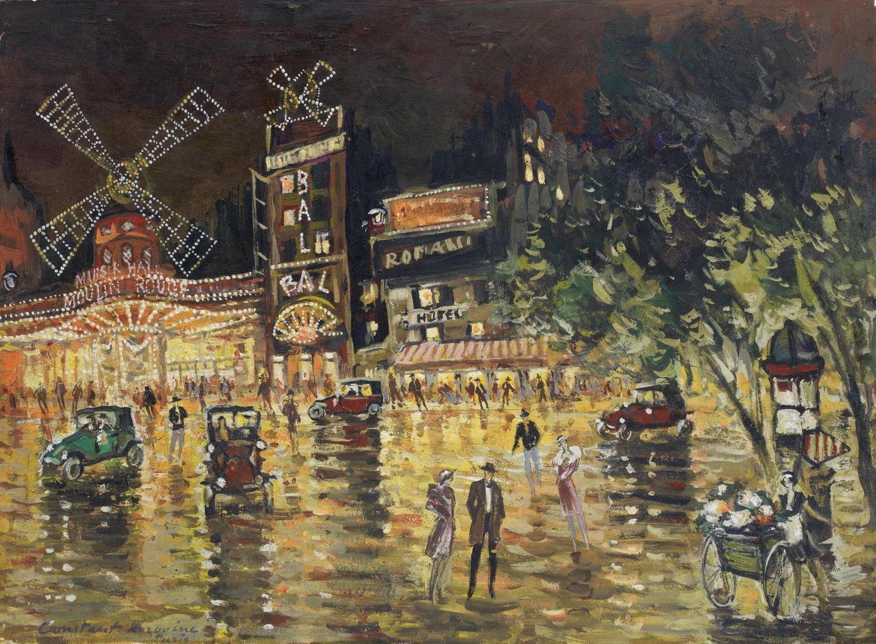 Le Moulin Rouge - Konstantin Alexeyevich Korovin (1861-1939). Olja på kartong. Mått: 40,5x55,6 cm. Privat samling av Konstantin Alekseevich Korovin