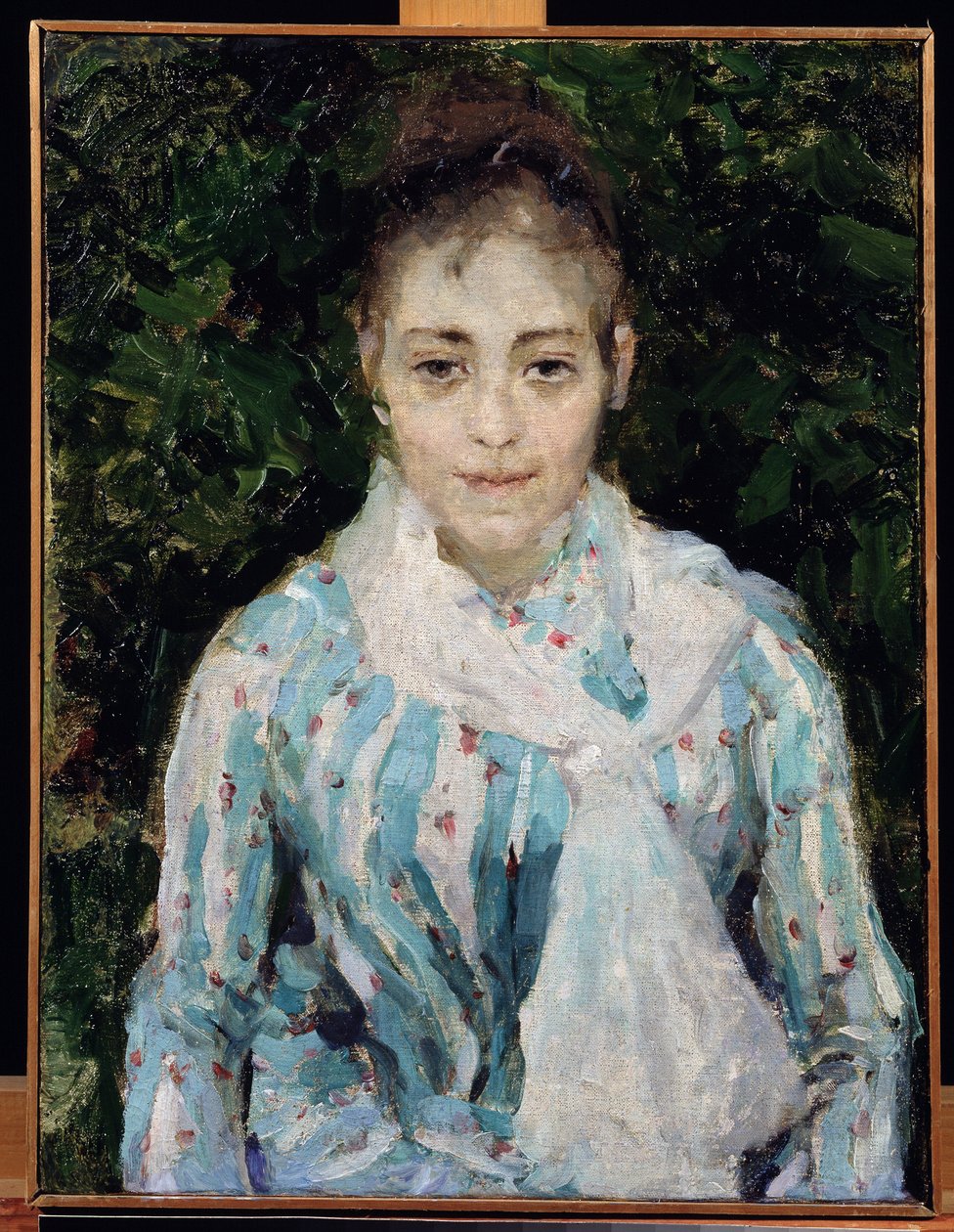Porträtt av konstnären Maria Yakuntchikova Weber (1870-1902) (Porträtt av konstnären M.Yakunchikova Weber). Verk av Konstantin Alexeyevich Korovin (1861-1939), målade hans av Konstantin Alekseevich Korovin