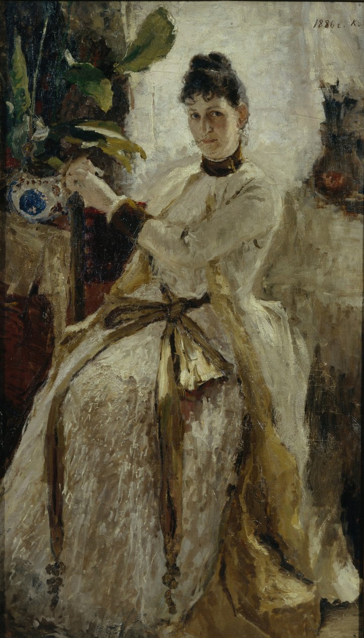 Porträtt av Contesse Sofya Nikolaevna Golitsyna, 1886 av Konstantin Alekseevich Korovin