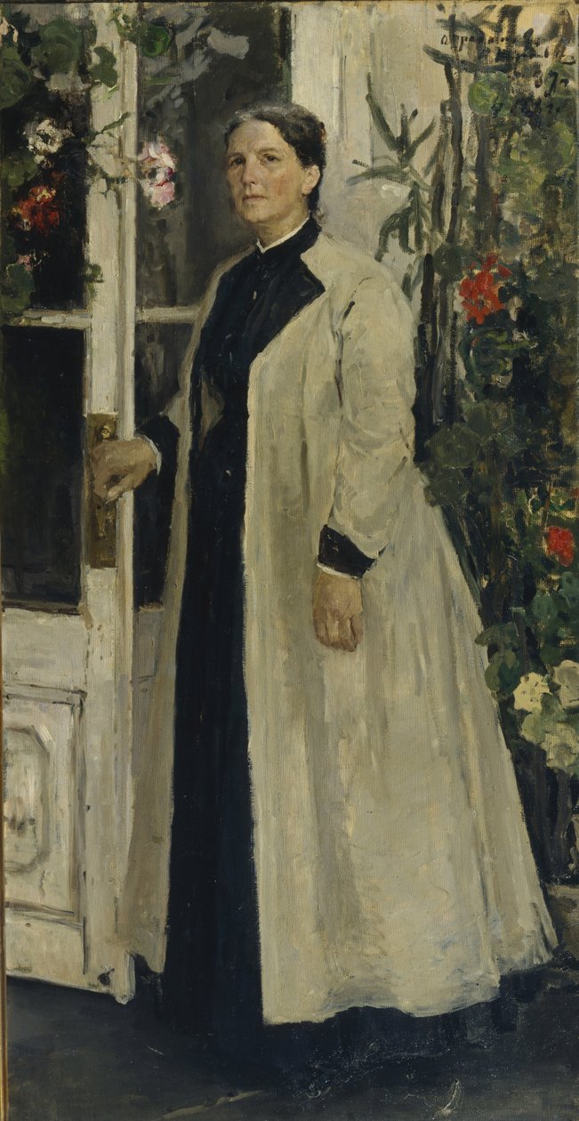 Porträtt av Olga Pavlovna Orlova 1838-1926 av Konstantin Alekseevich Korovin