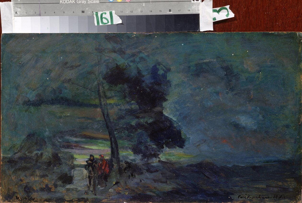 Designprojekt för teaterpjäsen ""Kungen av Judeen"" (judarnas kung) av storhertig Constantin Constantinovich Romanov (1858-1915), musik av Alexander (Alexander) Glazunov (Glazunov eller Glazunoff eller Glazunow) (1865 - 1936). (Scenografi för T av Konstantin Alekseevich Korovin