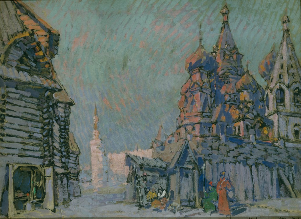 Scenografi för operan Khovanshchina av M. Musorgsky, 1911 av Konstantin Alekseevich Korovin