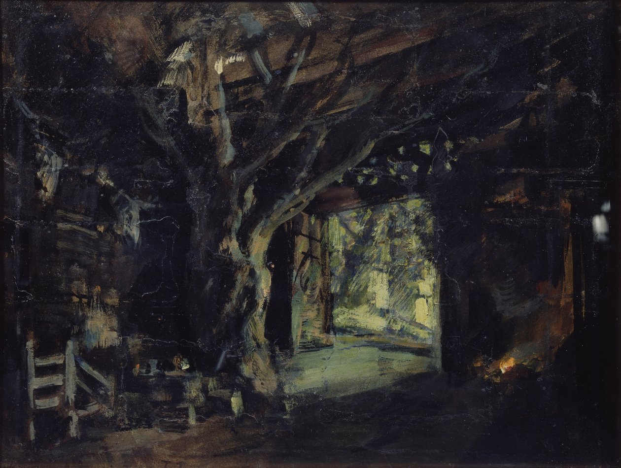 Scenografi för operan Valkyrian av R. Wagner, 1919 av Konstantin Alekseevich Korovin