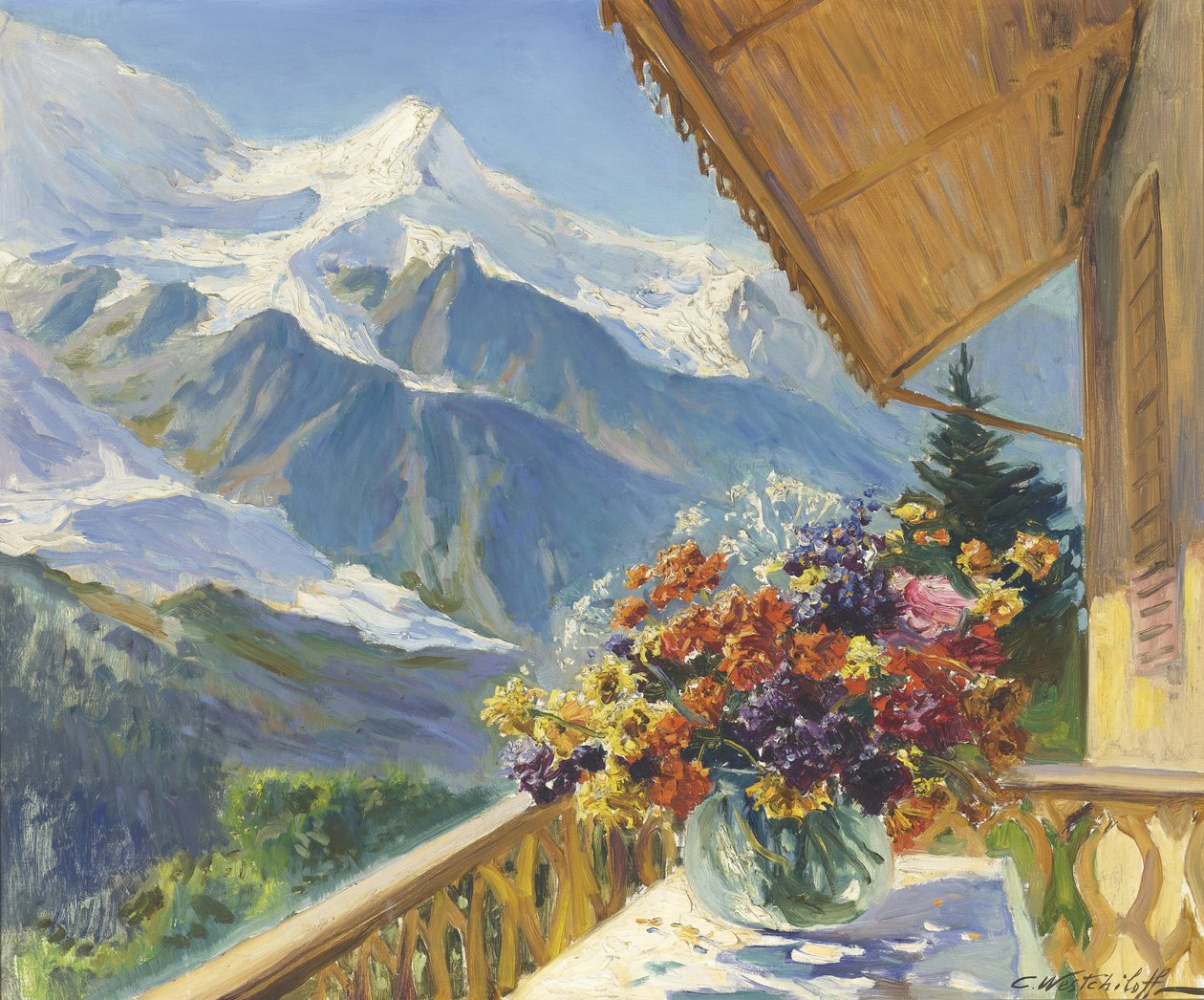 Mont Blanc av Konstantin Alexandrovich Veshchilov