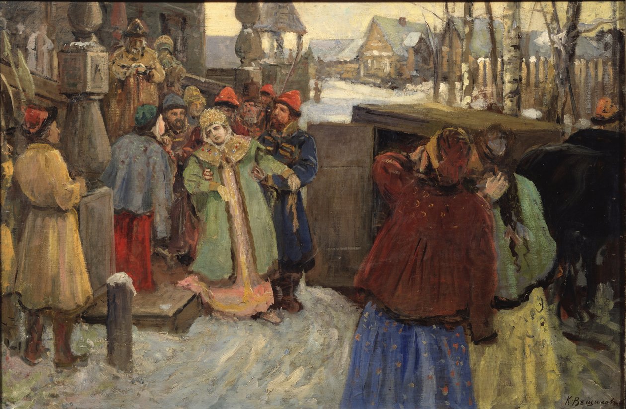 Gripandet av Tsarevna Sophia av Konstantin Alexandrovich Veshchilov