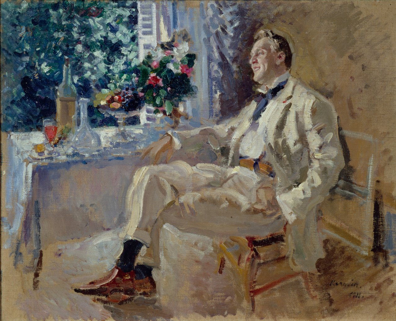 Porträtt av sångaren Feodor Ivanovich Chaliapin 1873-1938, 1911. av Konstantin Alexeyevich Korovin