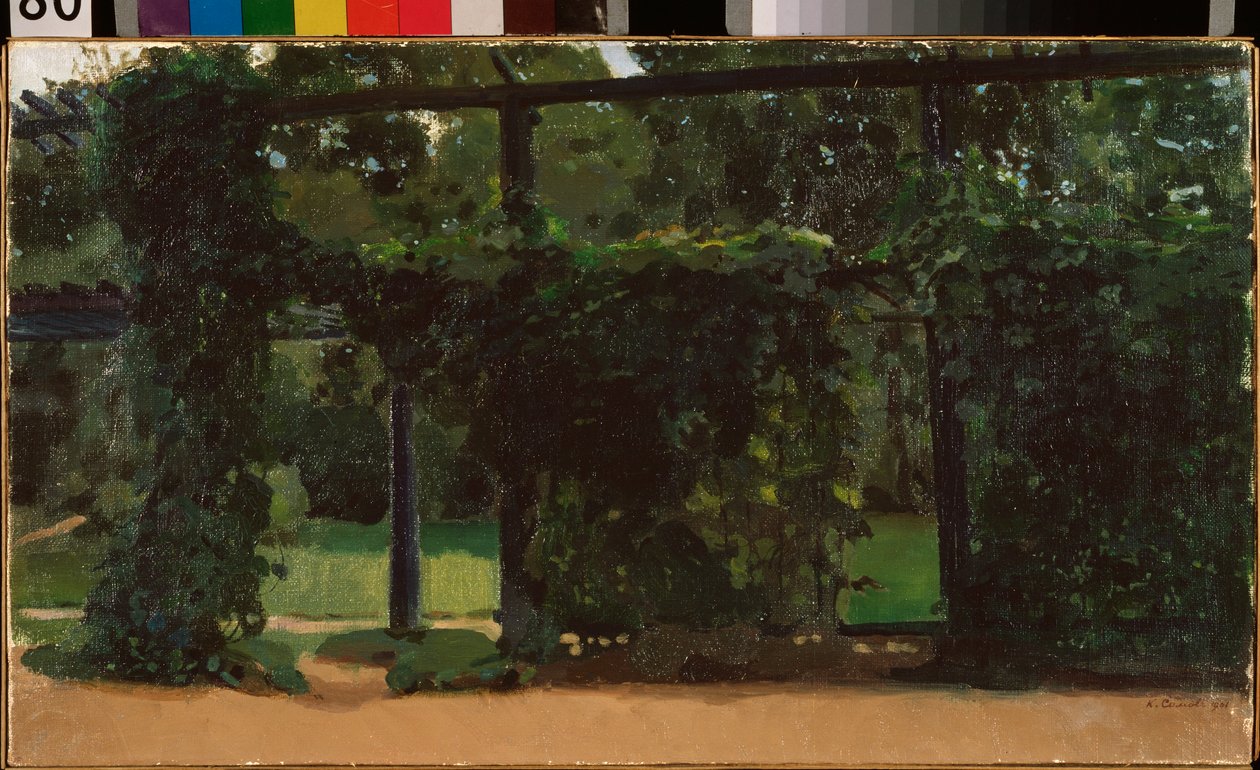 Lund. Målning av Konstantin (Constantin) Andreyevich Somov (1869-1939), olja på duk av Konstantin Andreevic Somov