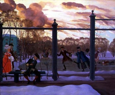 Skøjtebane i Winterswed av Konstantin Andreevic Somov