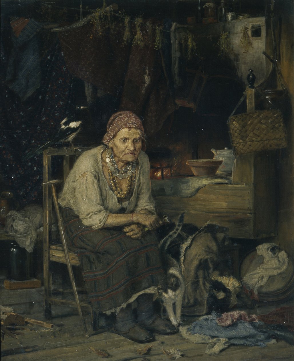 En häxa, 1879 av Konstantin Apollonovich Savitsky