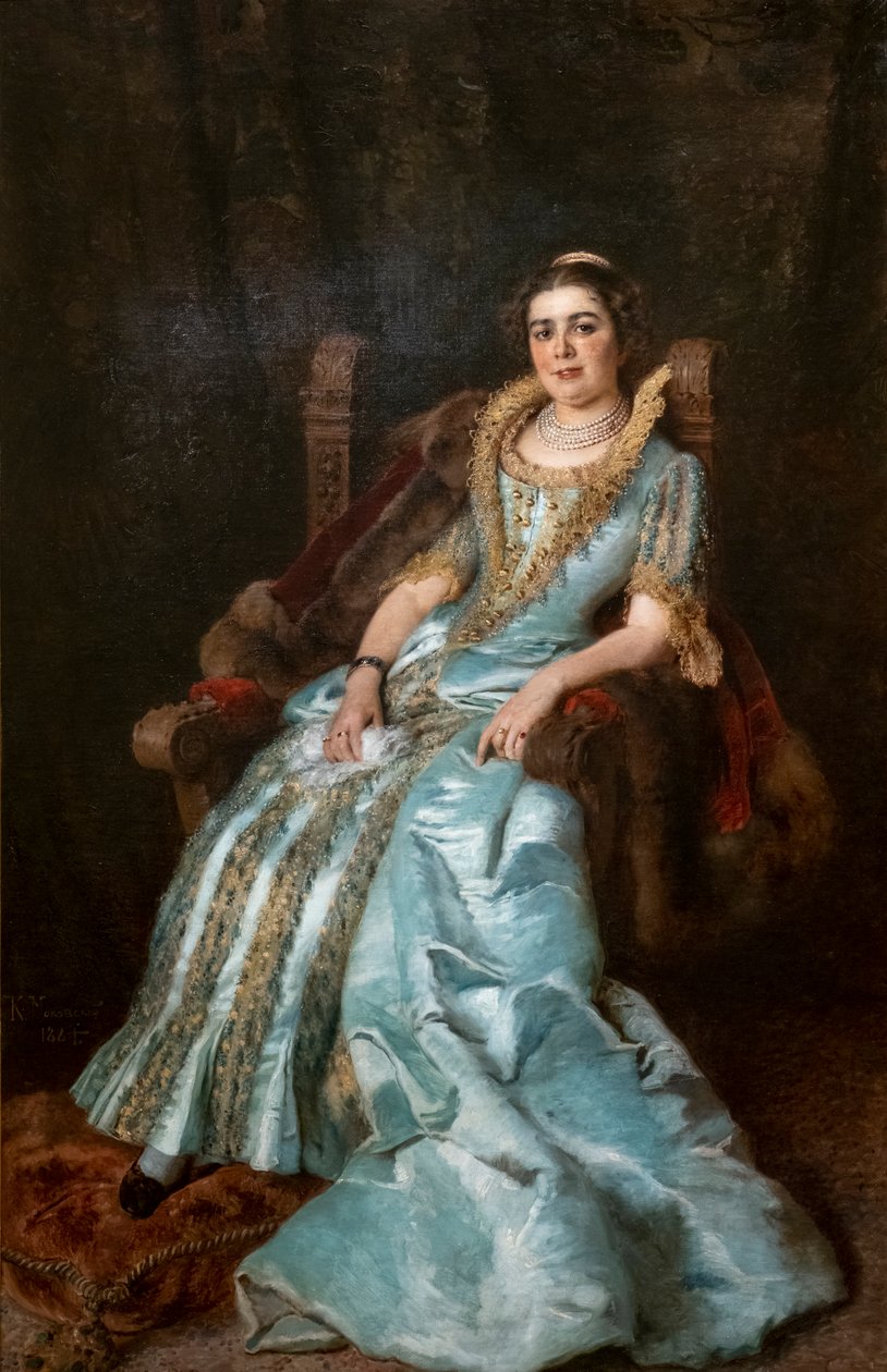 Porträtt av Varvara Alekseevna Morozova av Konstantin E Makovskij