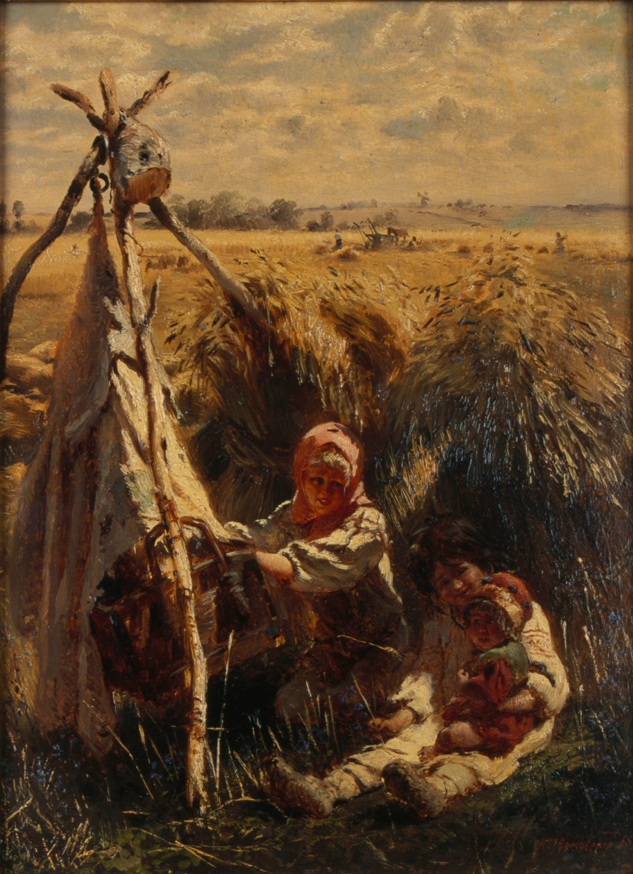 Barn på fälten, 1870 av Konstantin Egorovich Makovsky