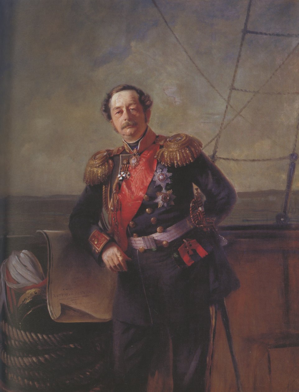 Porträtt av greve Nikolay Nikolayevich Muravyov-Amursky 1809-1881, 1863 av Konstantin Egorovich Makovsky