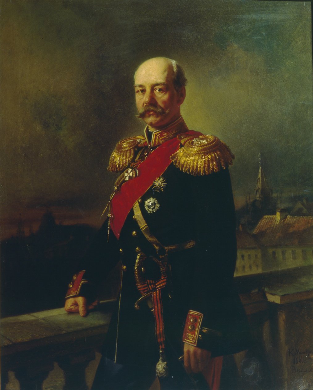 Porträtt av general Konstantin Petrovich von Kaufman 1818-1882, 1866 av Konstantin Egorovich Makovsky