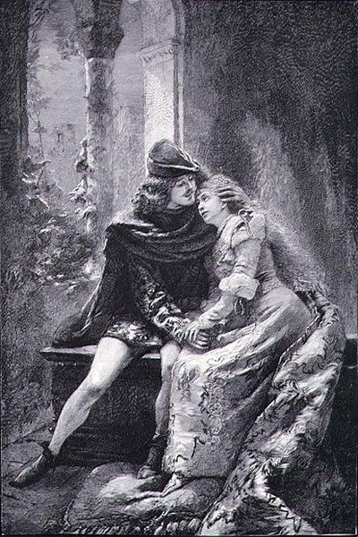 Romeo och Julia (gravyr) av Konstantin Egorovich Makovsky