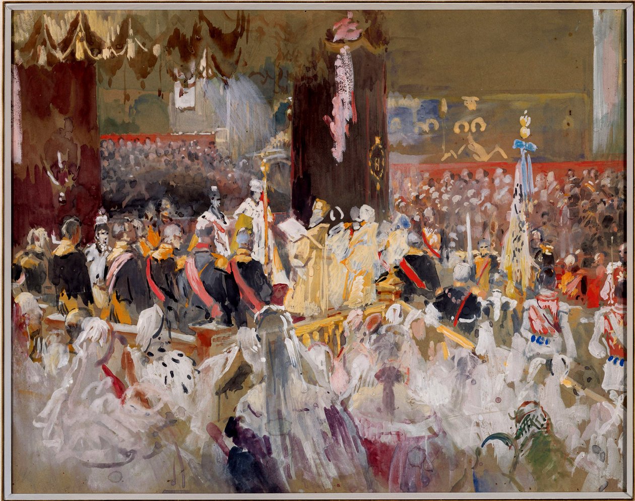 Kröningen av kejsar Nicholas II i Assumption Cathedral) av Konstantin Egorovich Makovsky