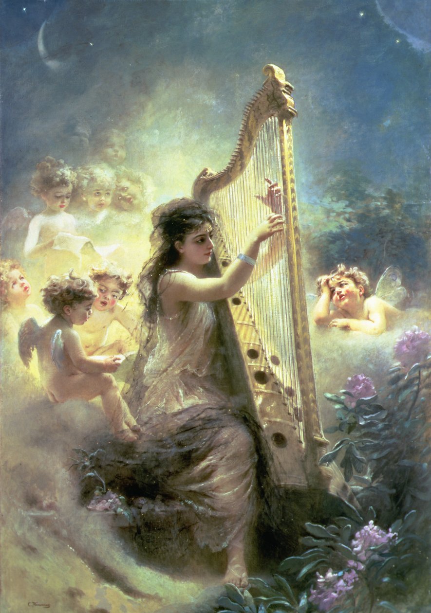 The Food of Love (olja på duk) av Konstantin Egorovich Makovsky