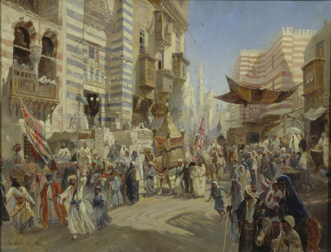 Överlämnandet av den heliga mattan i Kairo, 1876 av Konstantin Egorovich Makovsky