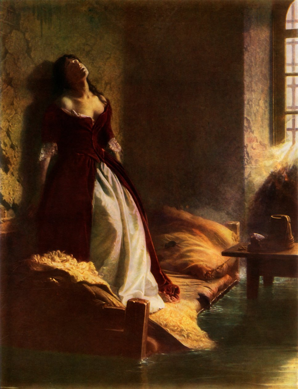 "Princess Tarakanova i Petropavlovsk fästning vid tidpunkten för översvämningen", 1863, 1965. av Konstantin Flavitsky