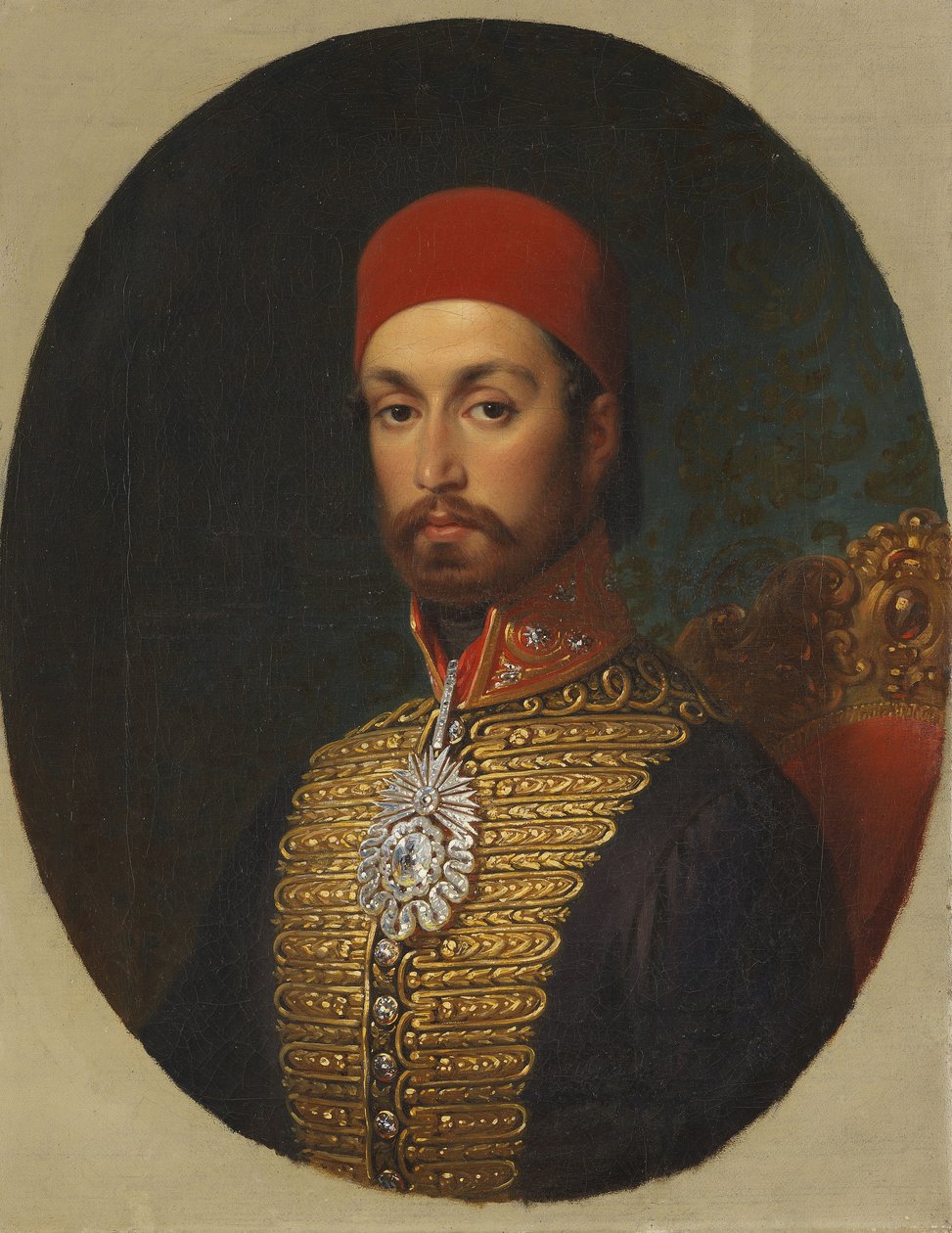 Porträtt av Sultan Abdülmecid I, ca. 1846 av Konstantin Johann Franz Cretius