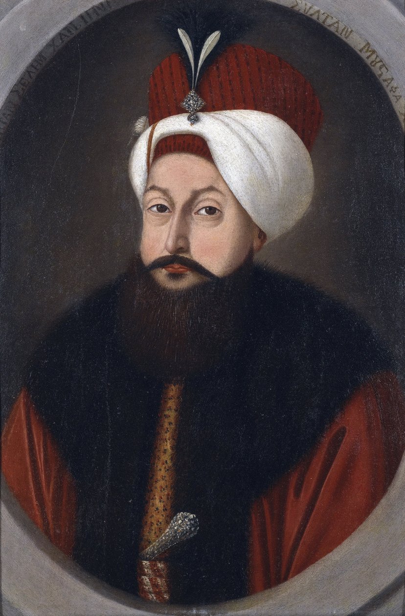 Sultan Selim III (1761-1808) - Peinture de Konstantin Kapidagli (aktiv 1789-1806), ca. 1800 - Olja på kartong, 37x26 - Privat samling av Konstantin Kapidagli