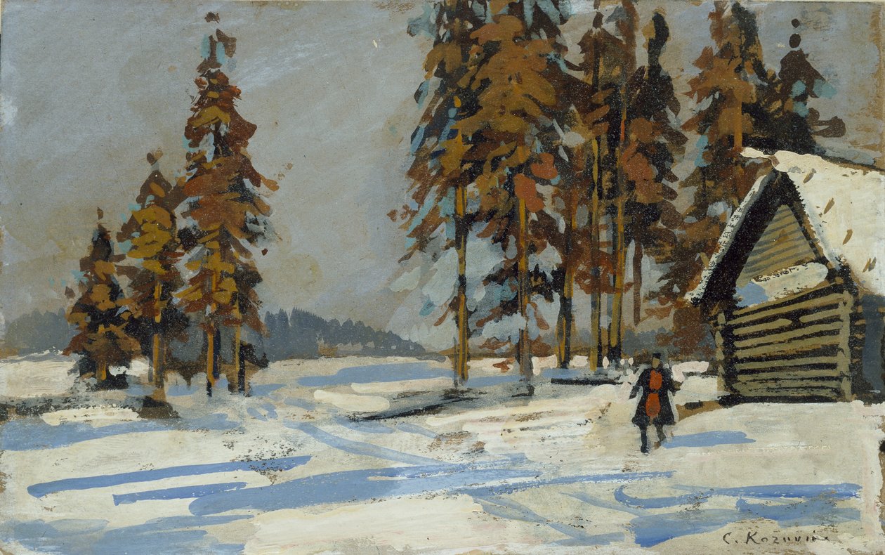 Vinterlandskap, tidigt 1900-tal av Konstantin Korovin