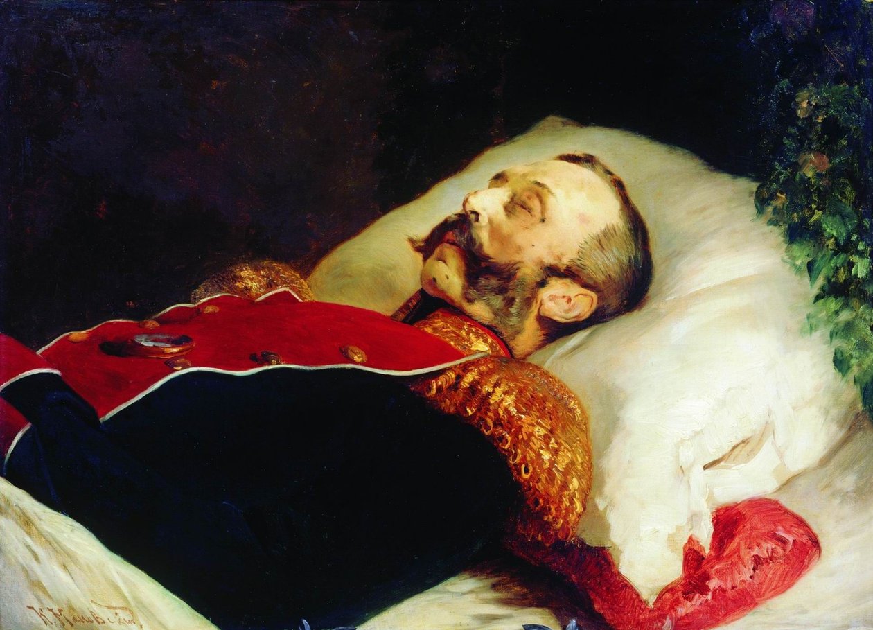 Konstantin Makovskij Alexander II på scenen 1881 av Konstantin Makovsky